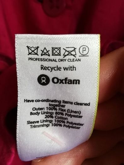 BNWT - PER UNA fuchsia linen blazer UK 16