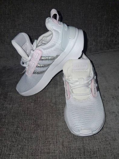 Brand New Adidas Girls Racer TR21 Trainers - Size - U.K.12K - RRP - 39.99 - Open To Offers!!