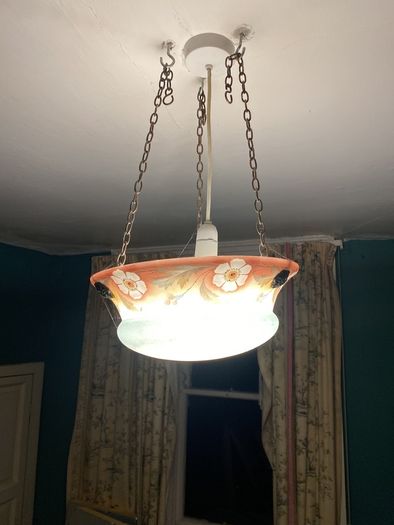 vintage glass lampshade