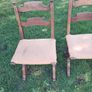 3 solid oak chairs  antique Image 5