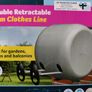 Outdoor Dual Retractable Clothes Washing Line with Wind Handle, 30 metres Drying Space, Metallic Image 7