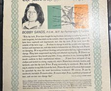 Original 1981 Bobby Sands "The Lark & The Freedom Fighter" Block Mounted Print