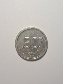Belgium 50 francs coin