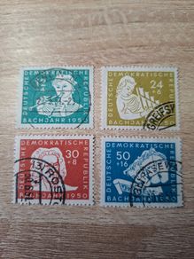 East Germany 1950 "Johann Sebastian Bach" Complete Set cancelled - free standard postage