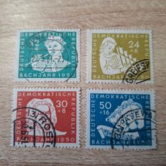 East Germany 1950 "Johann Sebastian Bach" Complete Set cancelled - free standard postage
