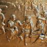 Vintage English Brass relief frieze magazine rack 50'S mid century interior design Image 2