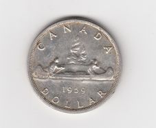 CANADA 1959 Dollar, 80% silver coin (No. G43)
