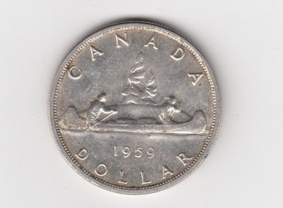 CANADA 1959 Dollar, 80% silver coin (No. G43)