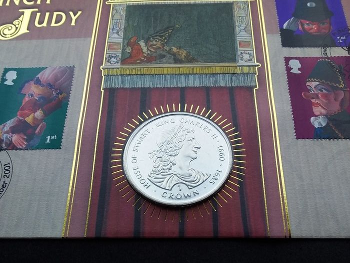Great Britain Stamps : Punch and Judy Benham Stamp and Coin Limited Edition Cover - 2001