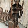 Fireplace tool set ( knight In shining Armour) solid iron Image 3