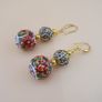 Handmade Afghani Design Colorful Enamel Drop Earrings Image 8