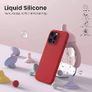 Liquid Silicone Case For Apple iPhone 14 Pro Luxury Thin Phone Cover Red Image 2