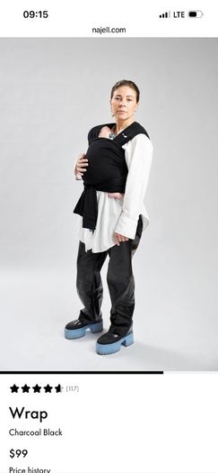 Wearable like a blouse Najell Baby wrap/sling/carrier