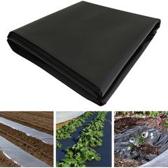 NEW SALE | Black Plastic Sheeting Heavy Duty - Polythene Sheet for Garden, 500G Gauge Thick, Strong Waterproof Gardens Cover Sheets | 2M x 1M