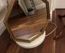 Offers Welcome- Octagonal Gold Framed Wall Mirror 38 cm square