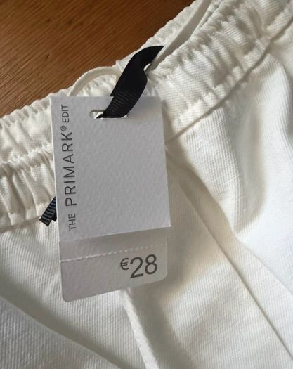 Primark Edit white barrel leg trousers BNWT