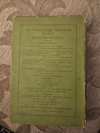 A Kiss For The Leper And Genetrix. Translated By Gerard Hopkins. First Edition English Version 1950 Hardback With Dustjacket In Fair Condition.  See Photos For Same.
