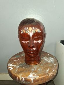 Glass mannequin head