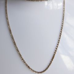 Vintage Italy  925 Sterling Silver 1.9mm Tinsel Chain Necklace Length 20" - 2,9g