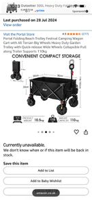 Foldable Beach/Camping Wagon or Trolley