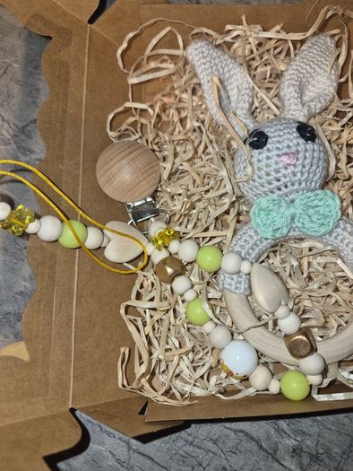 All handmade  Rattle & soother chain 15 each