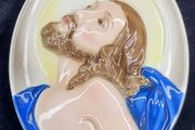 Vintage Keramos Wien "Christus" Porcelain Wall Plate No. 1728 - Made in Austria