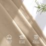 Beige Velvet Curtains for Bedroom 2 Panel Set 90 Inch Drop Curtains, Soft Elegent Home Decor Velvet Curtain Living Room, Sun Blocking Room Darkening Thermal Eyelet Curtain 46x90 Inch Image 7