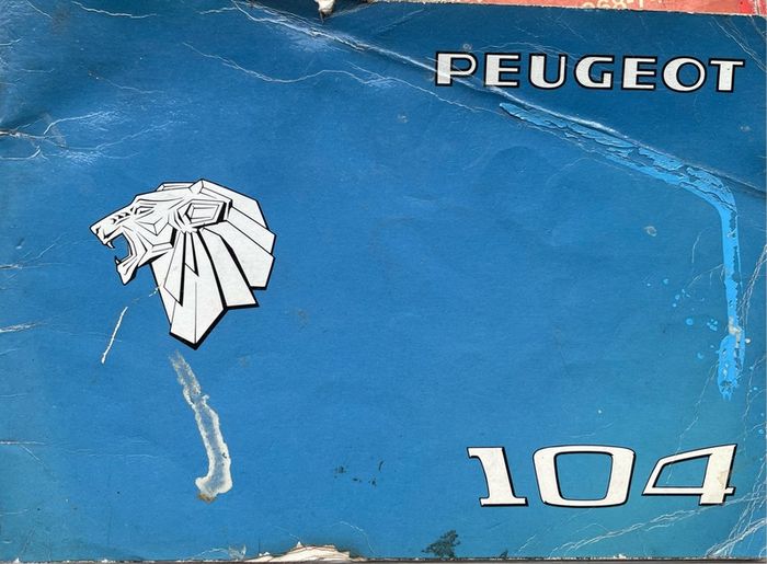Peugeot 104 Owners Manual 1976-1979