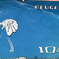 Peugeot 104 Owners Manual 1976-1979