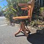 Mid Century Beech Revolving Desk Chair Image 3