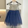 Brand New Navy & Cream Girls Dress from Sugar Plum. Age UK 2yrs / EU 92 Image 4