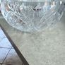 Vintage-Cut Crystal Bowl radial starburst or pinwheel/sunburst,motifs with geometric a serrated/sawtooth rim. Image 4