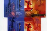 2013 Ireland Stampa Members Souvenir Popular Dances (both Irish &amp; Spanish issue) Commemorative Stamps Miniature Sheet Overprinted for Stampa Mint Never Hinged (MNH)