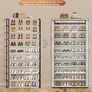 10 Tier Shoe Rack Cabinet with Dustproof Cover, Large Capacity Shoe Stand Metal Frame, Shoe Racks Storage Space Saver for 50-56 Pairs Shoes, Shoe Shelves for Inside Wardrobe, Living Room,Hallway Image 7