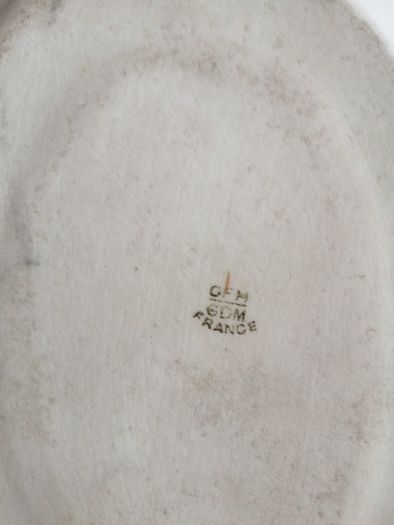 Vintage/ antique Gravy Boat Attached Underplate  France