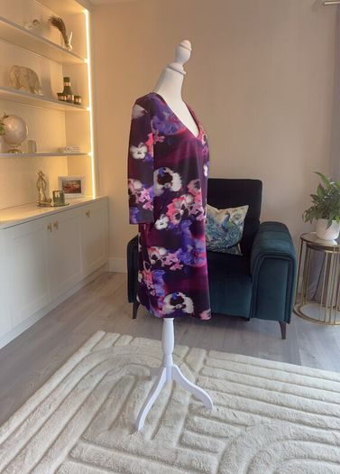 Ladies Purple and Pink Midi Dress by Nissa