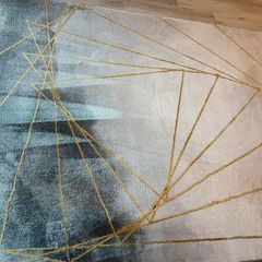 grey & gold rug
