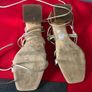 Ladies gold shoes size 4 Image 4