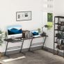 L-Shaped Corner Desk Computer Desk For Home Office Workstation w/Slide-Out Keyboard Tray Adjustable feet (FREE POSTAGE) Image 2