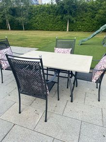 PRICE REDUCTION Garden granite table and chairs