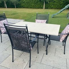 PRICE REDUCTION Garden granite table and chairs