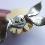 Vintage 1930's Marcasite - Sterling - Enamel Rose Brooch Image 7