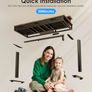 Electric Standing Desk, 120 x 54cm Height Adjustable Desk with 3 Drawers, RGB LED Strip & Charging Station Image 9