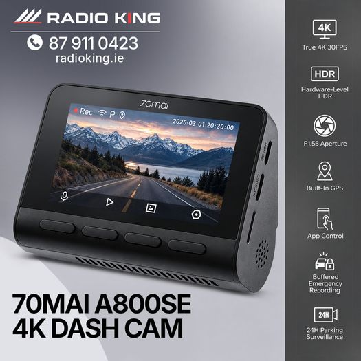 70mai A800SE 4K Front & Rear Dash Cam - Dublin