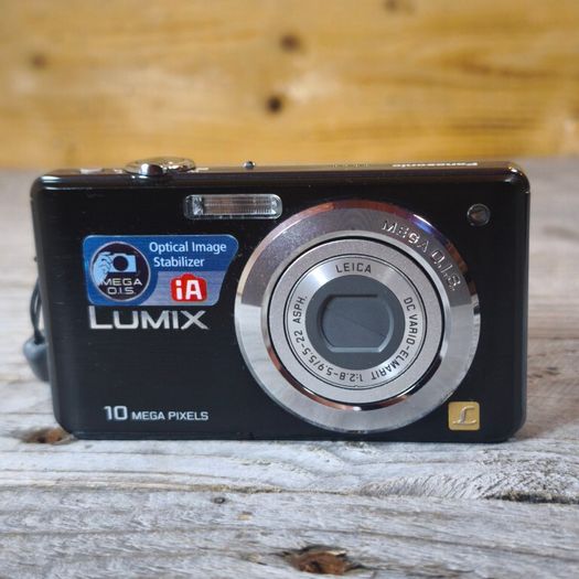 Panasonic Lumix DMC-FS7 10MP Compact Digital Camera Black Leica Lens Fully Works