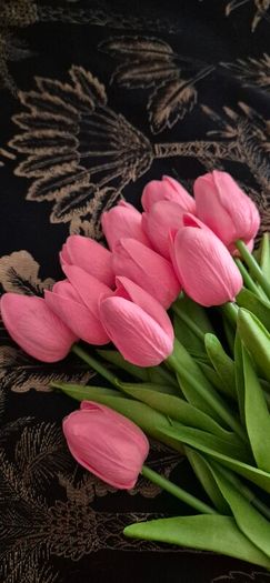 Artificial White Tulips 10 Stems 34cm