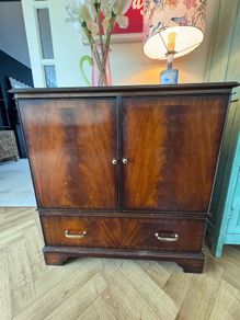 Vintage Drinks Cabinet/ TV Unit, Solid Wod