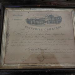 Old Scottish framed document lair from the 1800s.open to offers