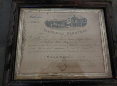 Old Scottish framed document lair from the 1800s.open to offers