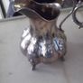 two antique silver plated items a  milk jug and suger bowl c 1860 Image 2